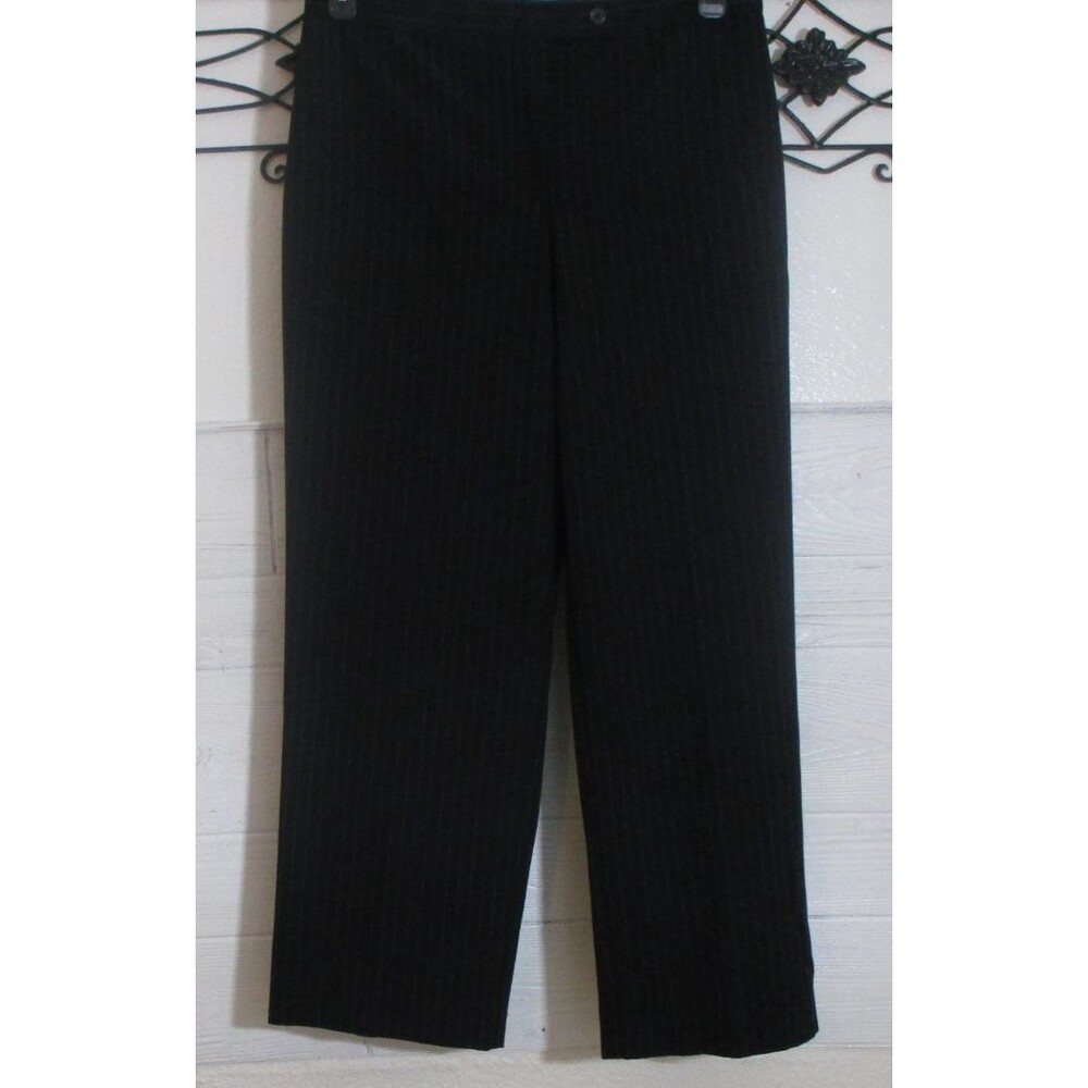 JM Collection Dress Pants Women's Size 12 Short Multicolored Striped Wide Leg